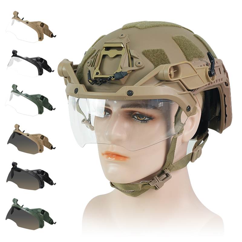 Hunting Outdoor Game - แว่นตามามาพร้อมกับตะขอและสามารถใช้กับมาส์กหน้าได้พวกเขาเป็นหมวกนิรภัยกลางแจ้งสําหรับเกมคนจริงแว่นตาล่าสัตว์