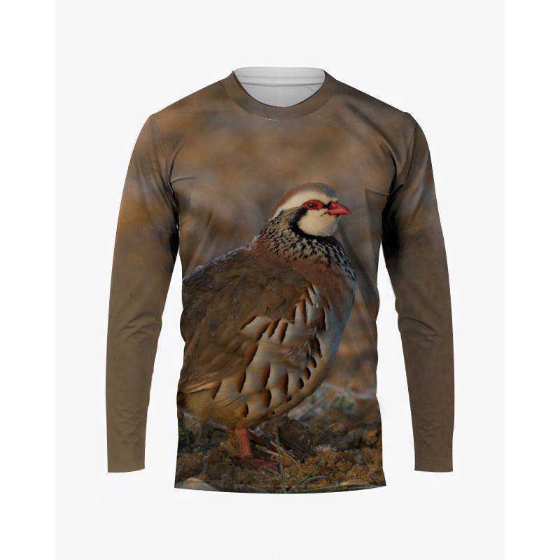 Hunting Quail - เสื้อยืดลายพรางล่าสัตว์รูป3D นกกระทาสำหรับผู้ชายและผู้หญิงเสื้อยืดแขนยาวทรงฮาราจูกุทรงโอเวอร์ไซส์เสื้อท่อนบน