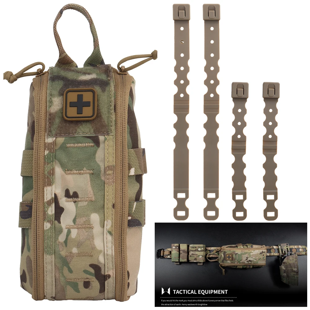 Field Dressing Kit - เสื้อกั๊กกระเป๋าคาดเข็มขัดเอวสำหรับตั้งแคมป์, อุปกรณ์กลางแจ้ง kotak p3k ทางการแพทย์แบบยุทธวิธีตอบสนองอย่างรวดเร็ว
