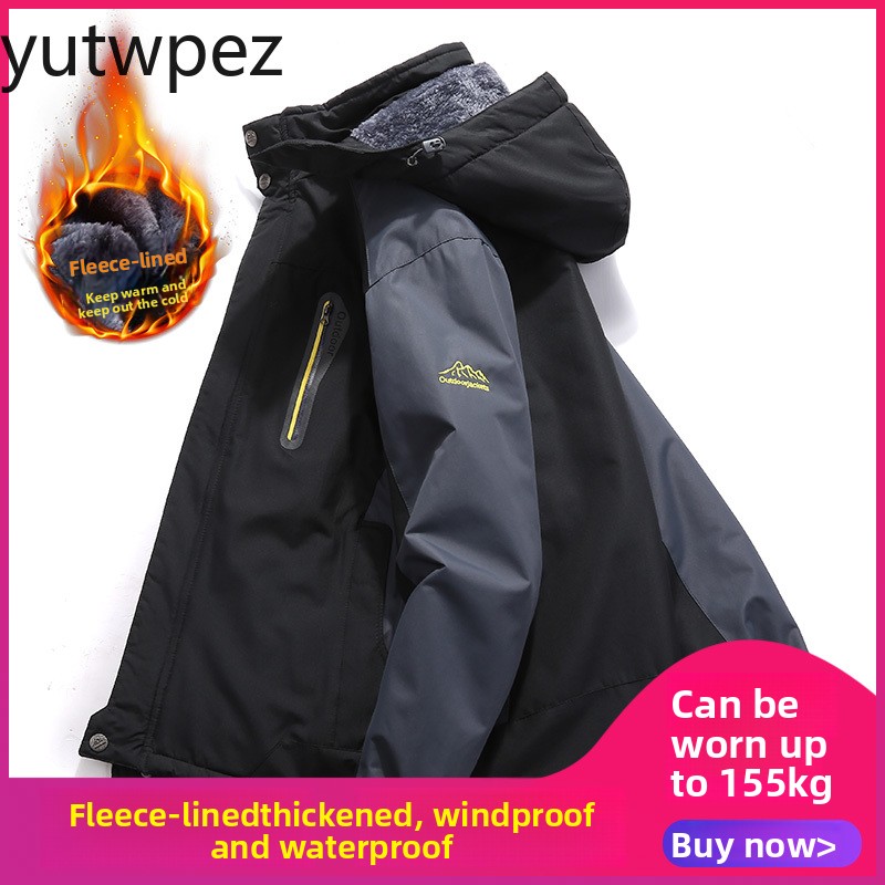 Outdoor Hunting Fleece - เสื้อแจ็คเก็ตฤดูหนาวผู้ชายหนาอุ่นกันน้ำเสื้อพาร์กาแบบมีฮู้ดเสื้อกันลมสำหรับล่าสัตว์ขนแกะพลัสไซส์ 9XL ขี่จักรยานตั้งแคมป์กลางแจ้งเดินป่า
