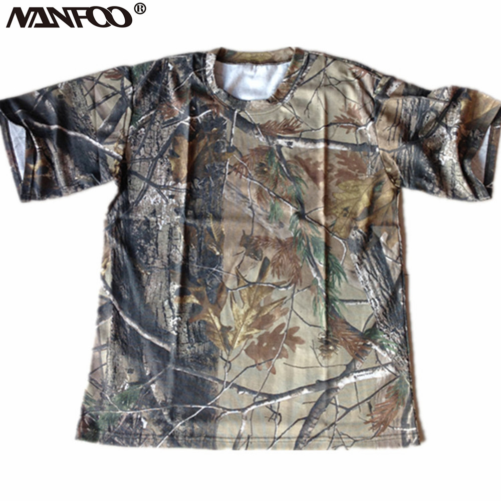 เสื้อยืดแขนสั้นคอกลมสำหรับผู้ช - Outdoor Hunting T Shirts บทวิจารณ์และราคา