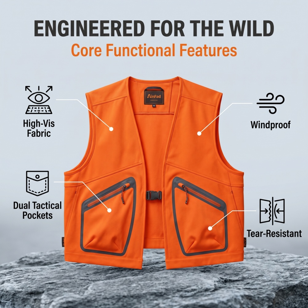 เสื้อกั๊กนิรภัยสำหรับผู้ชายสำห - Outdoor Hunting Fleece บทวิจารณ์และราคา