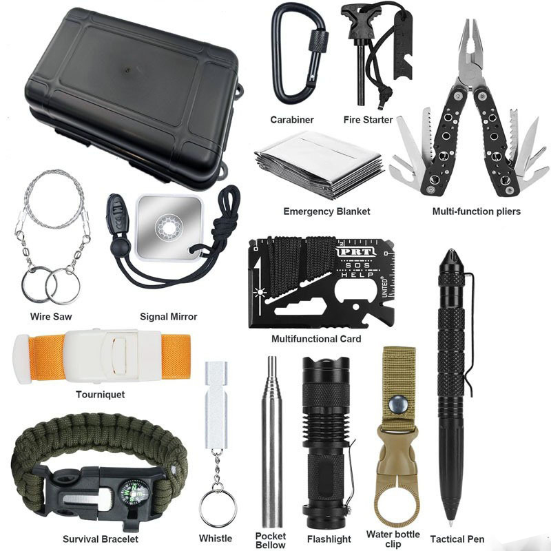 ชุดอุปกรณ์ฉุกเฉินพกพาขนาดกะทัด - Hunting Fishing Outdoor บทวิจารณ์และราคา