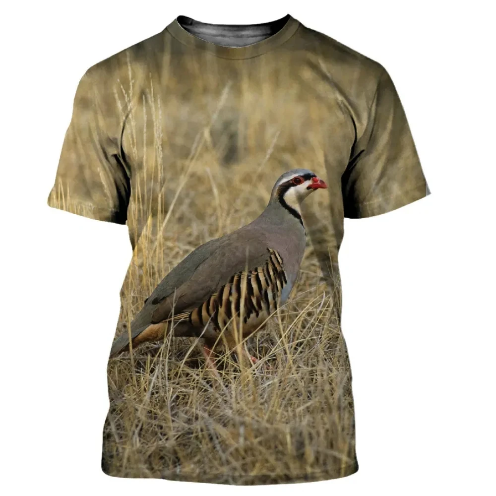 เสื้อยืดคอกลมลายพรางสัตว์ป่าลา - Hunting Quail บทวิจารณ์และราคา