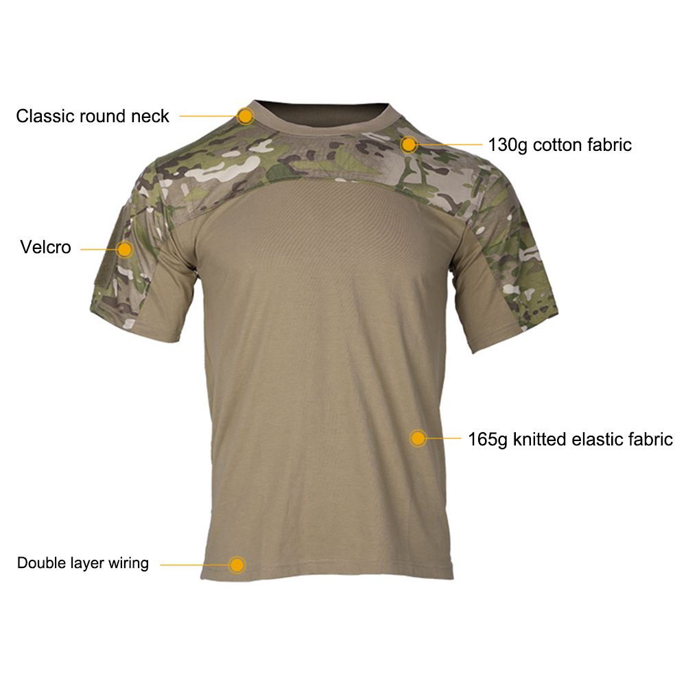 เสื้อลายพรางชายเสื้อต่อสู้ยุทธ - Outdoor Hunting T Shirts บทวิจารณ์และราคา