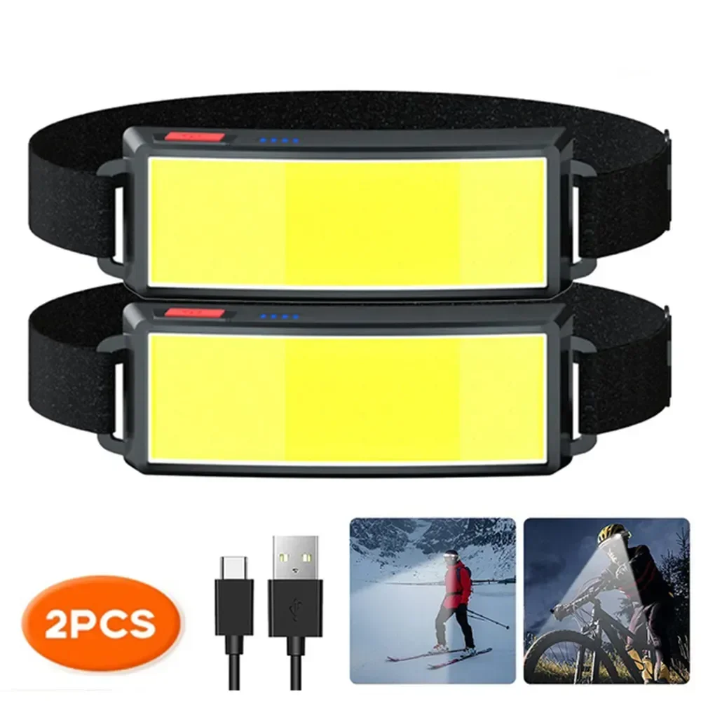COB ไฟหน้า LED แบบพกพา ไฟหน้าส - Hunting Fishing Outdoor บทวิจารณ์และราคา