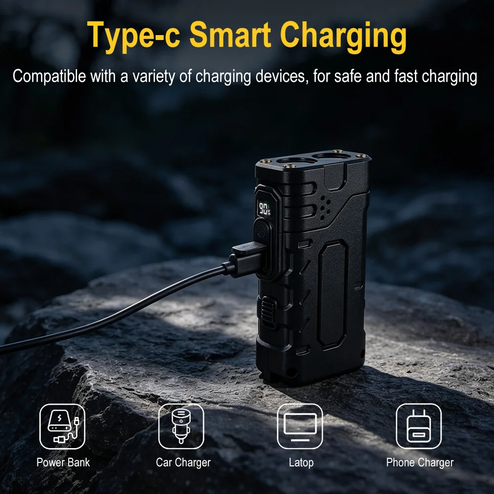 BORUIiT ไฟฉาย LED แบบหมุนมือ E - Hunting Fishing Outdoor บทวิจารณ์และราคา