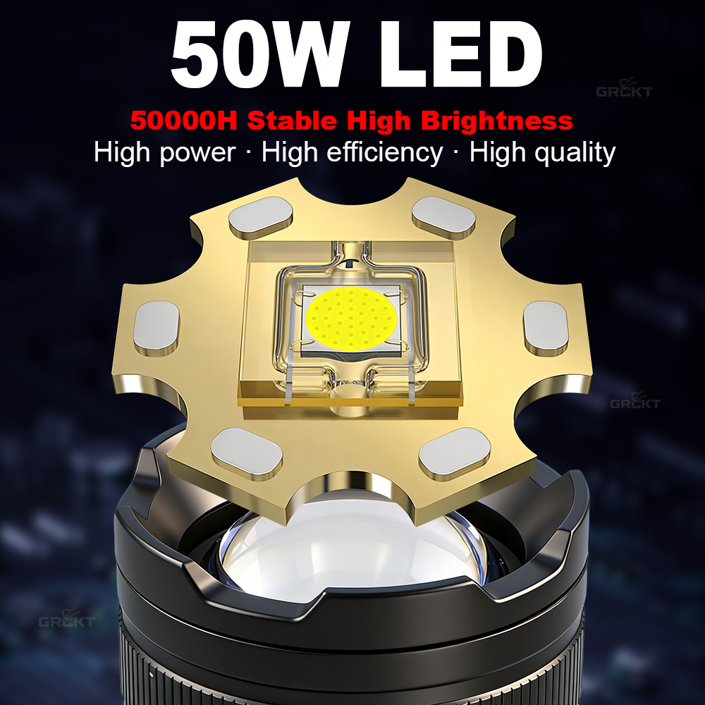 ไฟฉาย LED กำลังสูง 80000CD ไฟฉ - Hunting Fishing Outdoor บทวิจารณ์และราคา