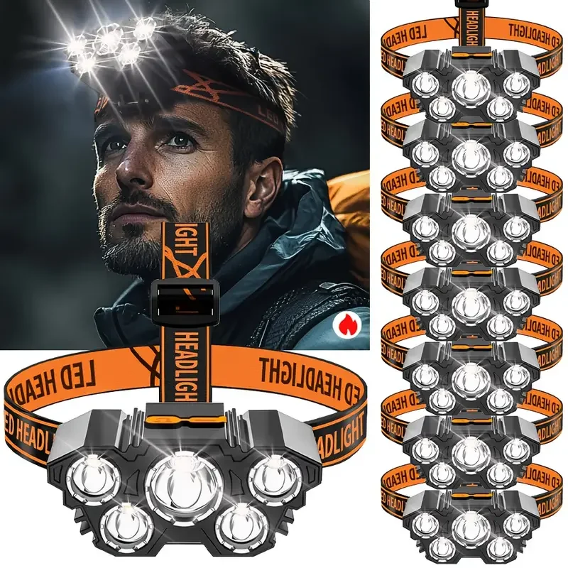 ไฟหน้าแบบพกพา 5LED สำหรับใช้งา - Hunting Fishing Outdoor บทวิจารณ์และราคา